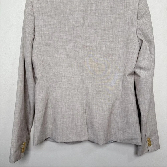 Banana Republic Womens 6 Khaki Stretch Flax Career Blazer - Picture 15 of 16